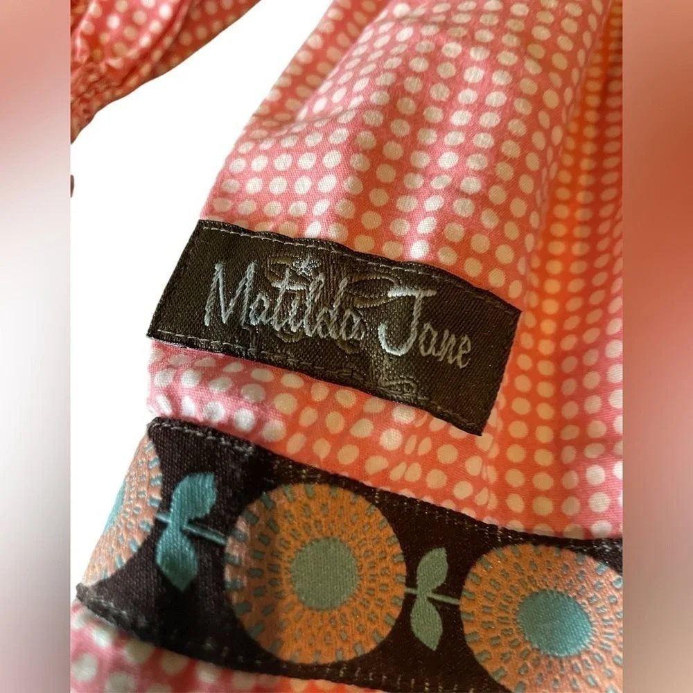 Matilda Jane Peasant Top Pink & White Dots Sugarland Lotti Top Girls Size 4